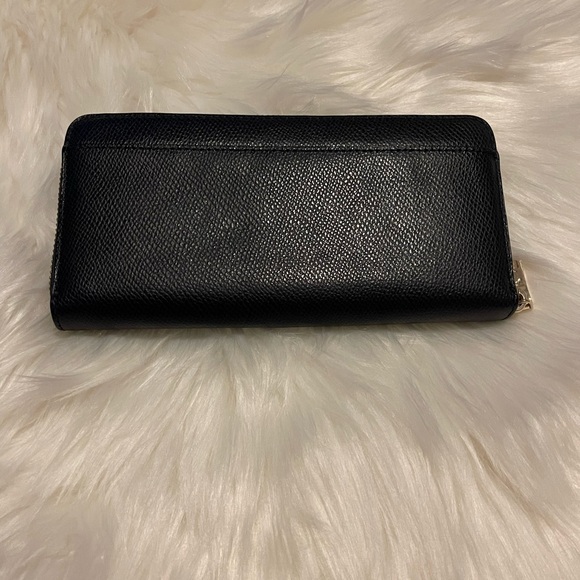 ✨Rare 💯% Authentic BOW long coach midnight blue wallet Gold-tone Hardware - Picture 5 of 9